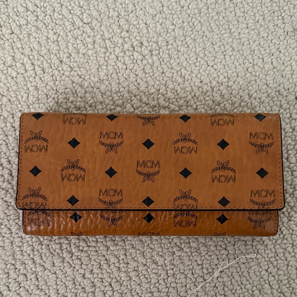 MCM Tan Monogram wallet